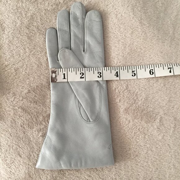 AUCLAIR grey leather gloves sz 6.5 - Picture 7 of 8